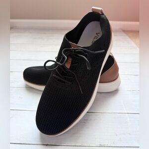 Vilocy Men’s Knit Oxford Sneakers Black Brown Lightweight Dress Casual Shoes 11